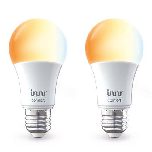 Ampoule led connectée - type e27 - blanc variable 2200k à 5000k - intensité variable - zigbee 3.0 - pack de 2