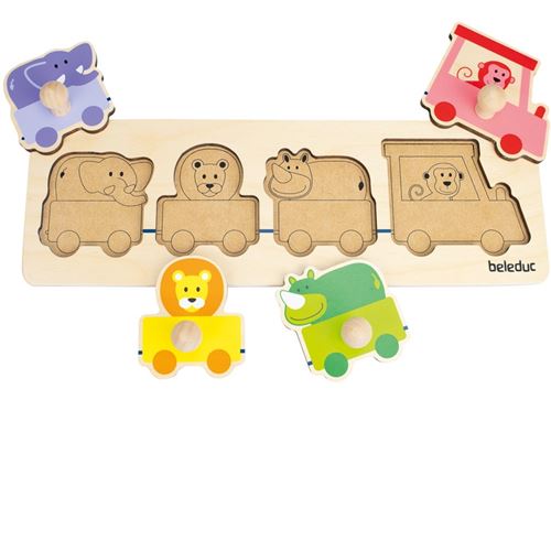 beleduc forme puzzle train 4 pièces