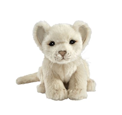 Lion Blanc Bébé Assis 18 cm