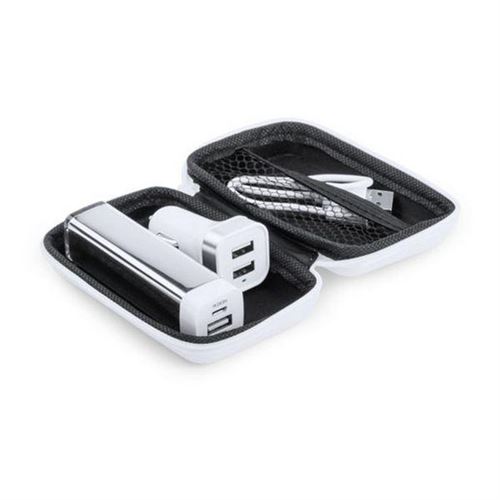 Ensemble de Chargeur Power Bank 2100-2600 mAh 145046 - Blanc