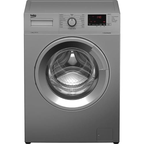 Beko WM1015CHS - Machine à laver - largeur : 60 cm - profondeur : 64 cm - hauteur : 84 cm - chargement frontal - 64 litres - 10 kg - 1200 tours/min - argent