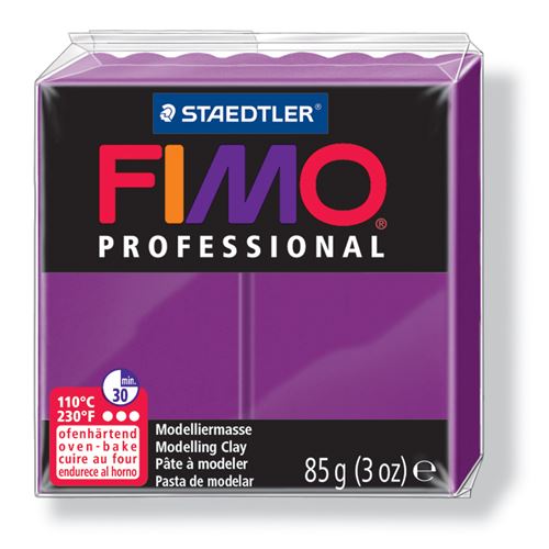 4 paquets de pate fimo pro 85g violet