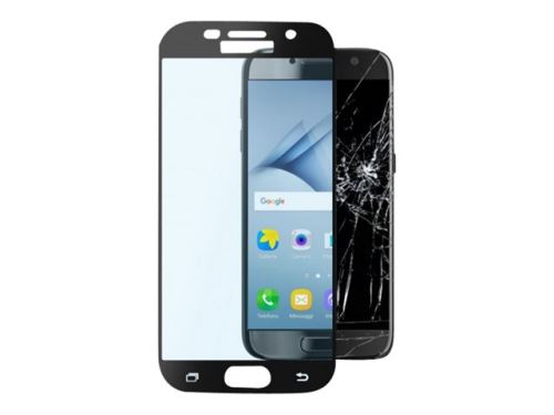Cellular Line Second Glass Capsule - Protection d'écran pour téléphone portable - verre - couleur de cadre noir - pour Samsung Galaxy A3 (2017)
