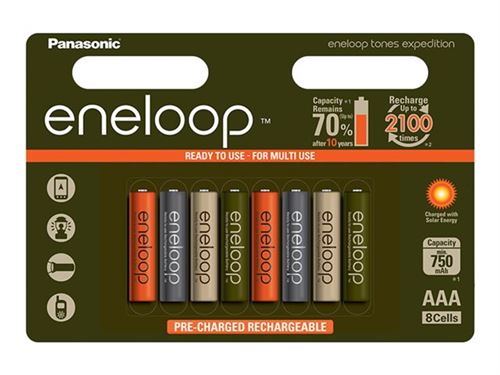Eneloop Bk-4mcce/8ee Nickel Metal Hydride pile AAA – Blanc (lot de 8)