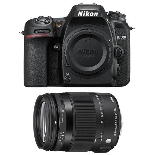NIKON d7500 + sigma 18-200 macro os hsm contemporary