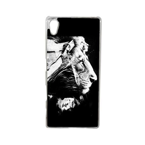 Coque creative art le lion compatible sony xperia z5 transparent