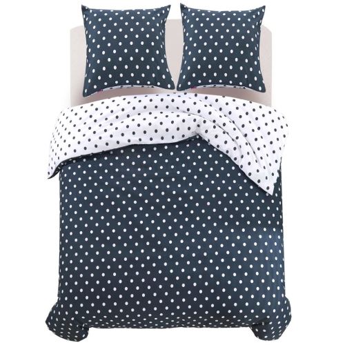 vidaXL Jeu de Housse de Couette 3 pcs Imprimé à Pois 240x220/60x70 cm Literie