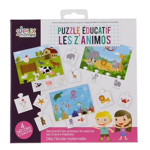 Puzzle éducatif Les Z'animos