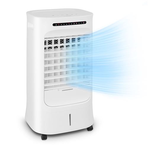Rafraichisseur D'Air - Klarstein Iceberg Breeze - Ventilateur - 65W - Humidificateur - 283M³/H - Refroidisseur D'Air - Minuterie - Télécommande - Blanc