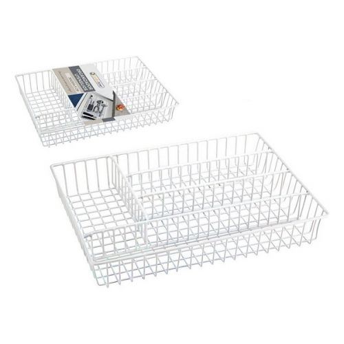 Range-couverts Confortime Métal Blanc (36 X 26 x 4,5 cm)