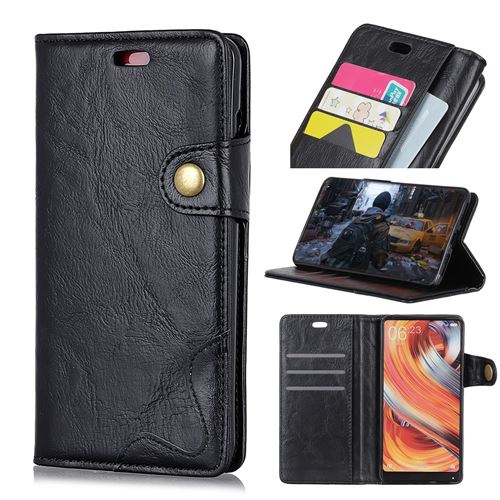 Etui en PU forme en s noir pour votre Samsung Galaxy A9 (2018)/A9 Star Pro/A9s