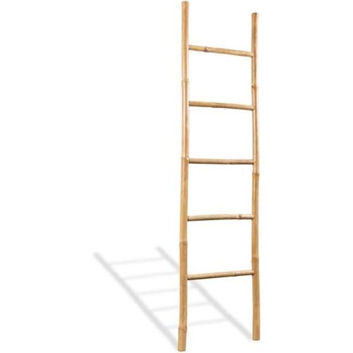 Vidaxl Echelle À Serviettes 5 Echelons Tangement De Serviettes Porte-Serviettes Support Douche Salle De Bain 43719