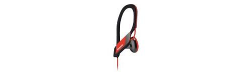 PANASONIC  RP-HS34E - Sports - &eacute;couteurs - embout auriculaire - montage sur l'oreille - filaire - jack 3,5mm - rouge 