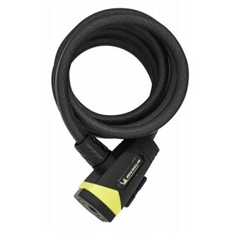 Antivol spirale Michelin 12 x 2 m avec support Noir