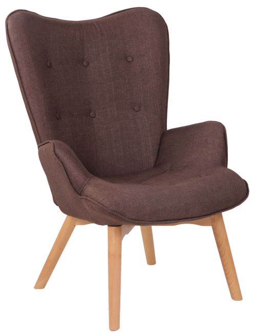 Chaise Lounge Durham en Tissu - Siège Marron