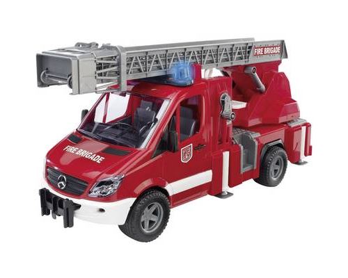 BRUDER - Mb sprinter fire engine with ladder, waterpump a. l+s-mod.