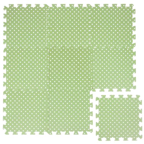 LittleTom Tapis de Jeu Doux pour Bébé Dalles Puzzle en Mousse Vert Points