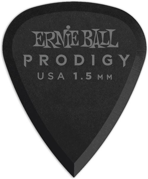 Ernie Ball 9199 - Sachet de 6 médiators Prodigy noir - 1.50mm