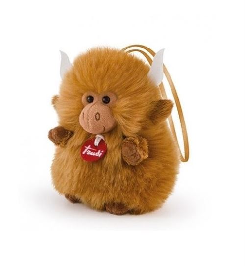 Trudi peluche Charm yak 10 cm marron taille XXS