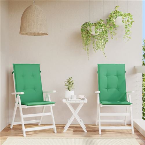 Vidaxl Vert Coussins Chaise Haut - Lot De 2 - Image 3