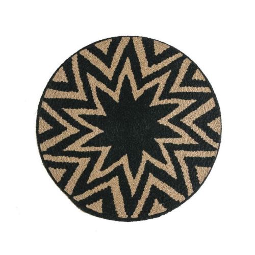 deko & co décor vannerie sauvage a - ø38 cm - beige et noir