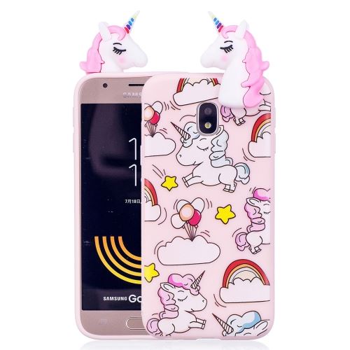 Galaxy J3 (2017) (EU Version) Coque Protection TPU Licorne 3D Rose ALS51592