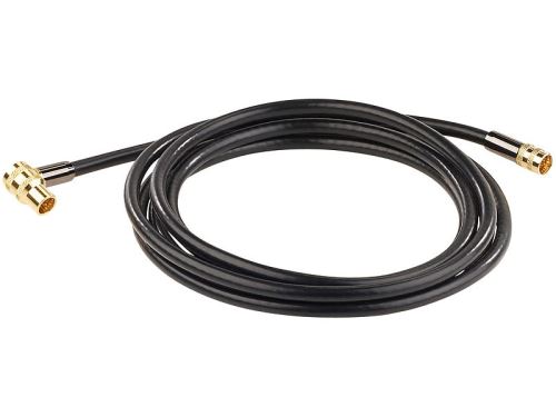Câble satellite (fiches F) HDTV 105 dB à blindage renforcé - Coudé - 3 m