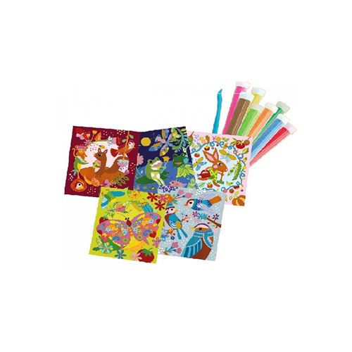 Kit cr&eacute;atif Les Ateliers du Calme Tableaux Sable Jardin Merveilleux