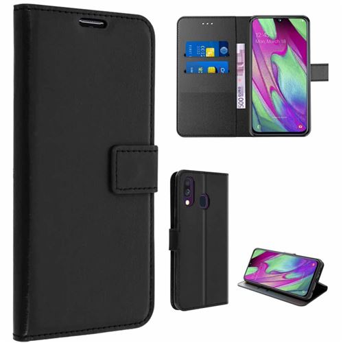 Etui Portefeuille pour Samsung Galaxy A40 -Noir