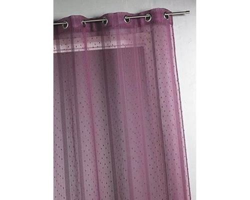 Home Maison HM6923305 Voilage Tissé/Fileté à Grande Largeur Polyester Prune 140 x 240 cm