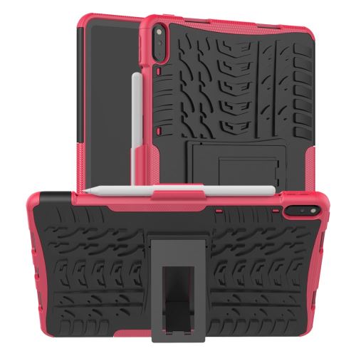 Coque en TPU style de pneu avec béquille rose pour votre Huawei MatePad Pro 10.8