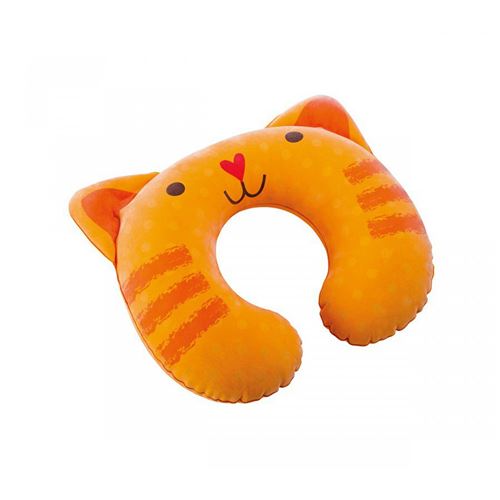 Coussin oreiller gonflable floqu&eacute; chat pour enfant