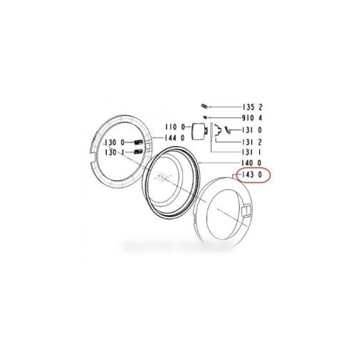 Cadre de hublot exterieur pour lave linge whirlpool - sos8343774