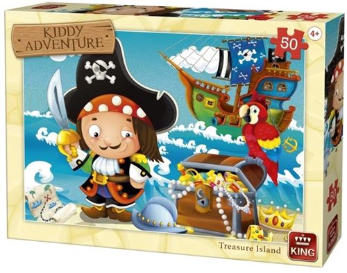 King puzzle Puzzle Kiddy aventure - Treasure Island 50 pièces