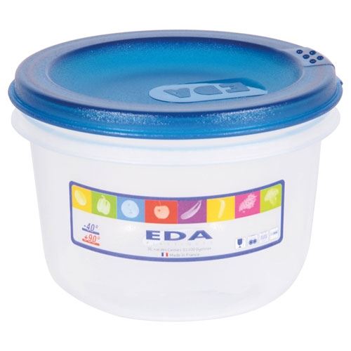 Boite ronde 0.5l naturel couv.turquois david 10106 na ba.tu