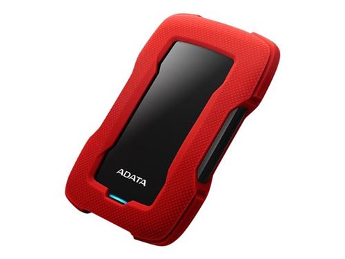 ADATA HD330 - Disque dur - 1 To - externe (portable) - USB 3.1 - AES 256 bits - rouge