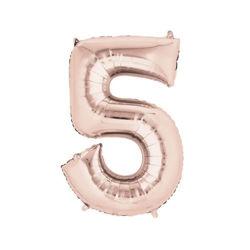 ballon chiffre 5 cuivre 88 cm