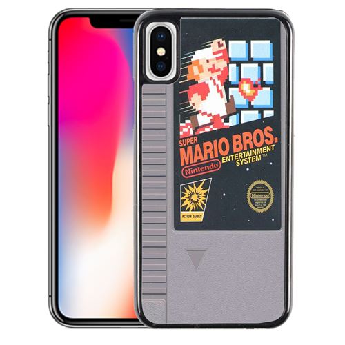 Coque pour iPhone XR nintendo nes cartouche mario bros