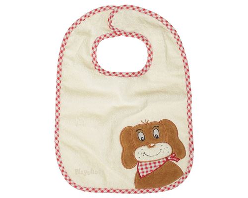 Playshoes bavoir velcro chien beige 27 x 28 cm