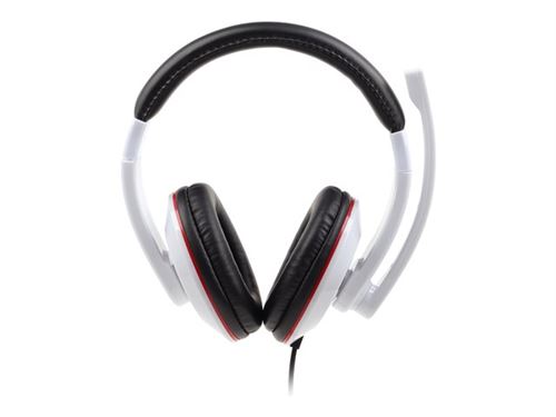 Gembird MHS-001-GW - Micro-casque - circum-aural - filaire - blanc brillant
