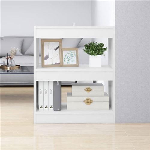 Non Communiqué Blanc Vidaxl Bibliothèque/Séparateur De Pièce 60X30x72 Cm
