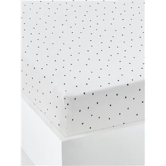 Drap Housse Bebe Petit Dino Blanc Marine 60x1 Vertbaudet Matelas Drap Housse Achat Prix Fnac