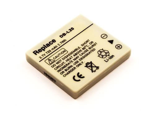 Battery similar SAN DB-L20, Li-ion, 3,7V, 720mAh, 2,7Wh