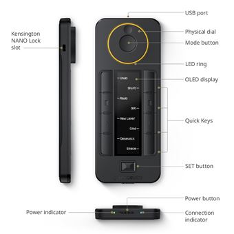 Télécommande Xencelabs Quick Keys écran OLED Noir