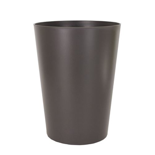 Cache pot ou pot de fleur haut rond couleur tendance gris anthracite, Ø 30 cm hauteur 40 cm