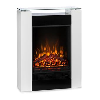 Cheminée électrique Klarstein Studio 5 - Radiateur soufflant 900/1800 W - Blanc - 1