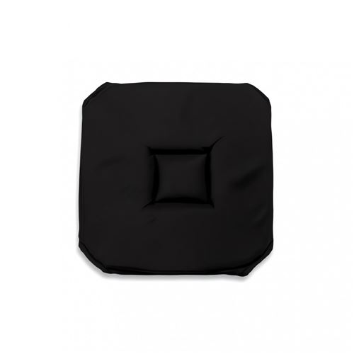 Galette de chaise Gobelin Alix - L 40 x l 40 x H 3 cm - Noir