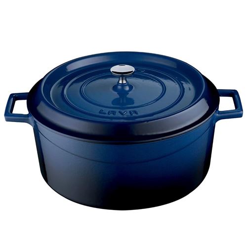 Cocotte Poêle à Frire LAVA en Fonte Bleu Ø 28 ou 32 cm Combisteel