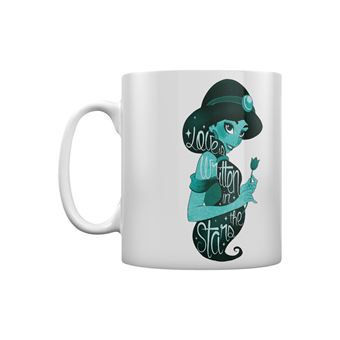 Mug Disney Aladdin Jasmine écrit dans les étoiles blanc