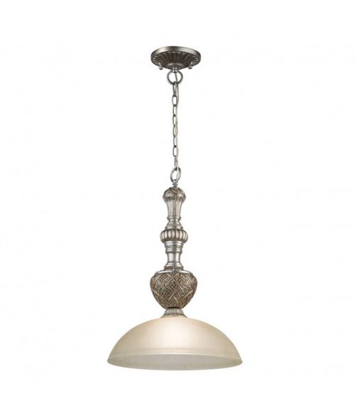 Suspension argentée Country 1 ampoule 221 Cm